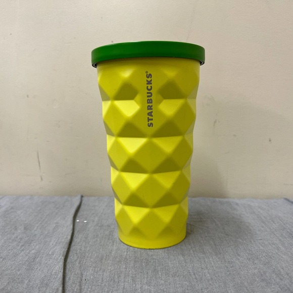 Starbucks Hawaii Pineapple Coffee and Tea Tumbler Cold Metal Cup 16 oz NO STRAW! - Picture 2 of 11